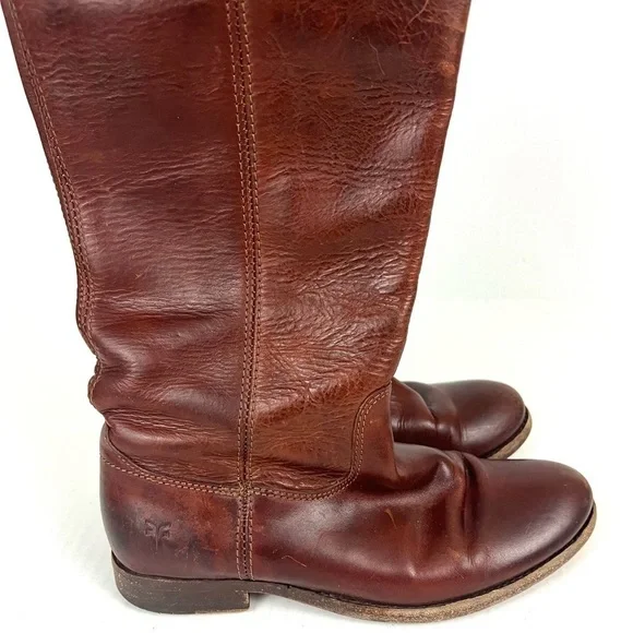 Frye Melissa Button Cognac Boots - Size 6 - Picture 8 of 11